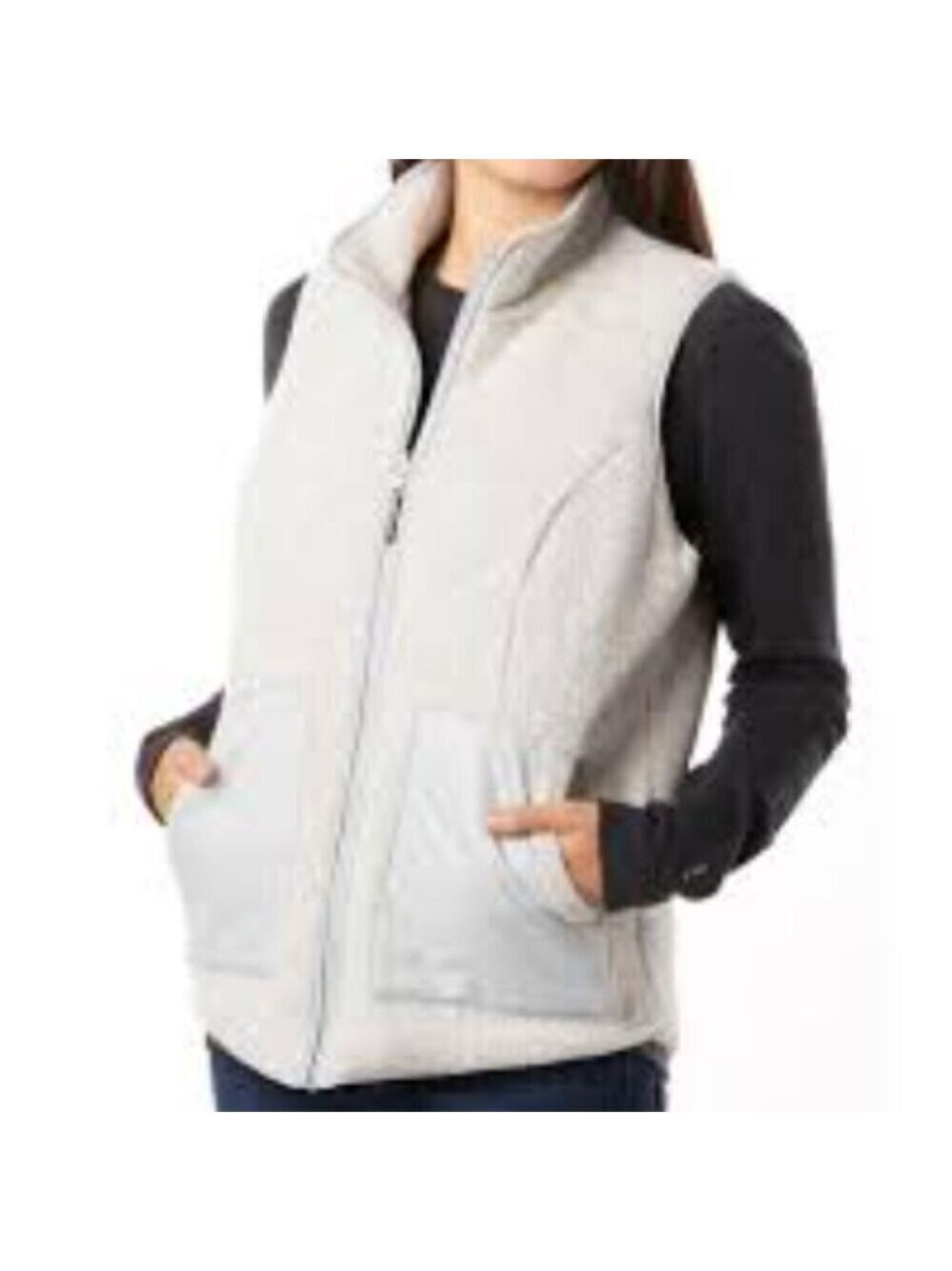 Smartwool Women's Reversible Anchor Line Sherpa Vest Size M Storm Gray EUC